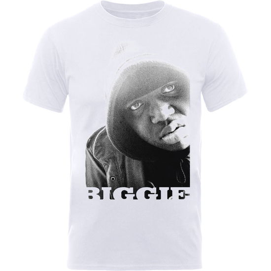 Biggie Smalls Unisex T-Shirt: B&W Portrait - Biggie Smalls - Koopwaar - Brands In Ltd - 5056170610698 - 