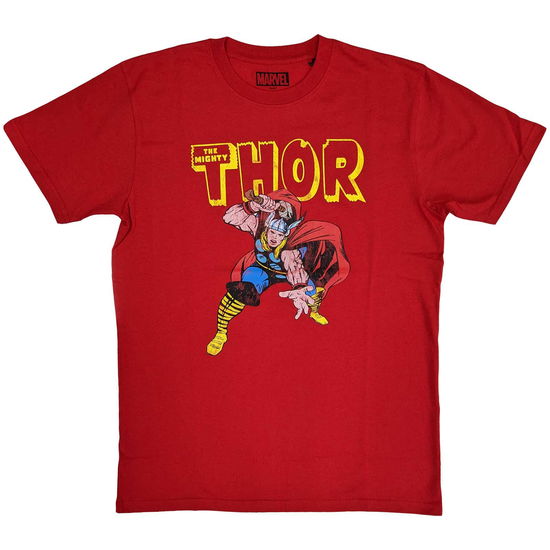 Marvel Comics Unisex T-Shirt: Thor Hammer Distressed - Marvel Comics - Koopwaar -  - 5056561096698 - 