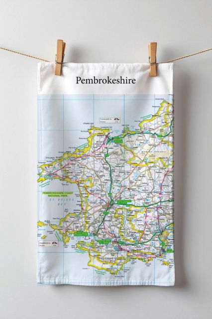 Cover for OS Map Tea-towel - Pembrokeshire Coast National Park (MERCH) (2025)