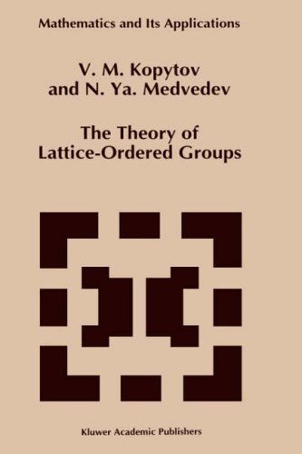 Cover for V.m. Kopytov · The Theory of Lattice-ordered Groups - Mathematics and Its Applications (Hardcover Book) (1994)