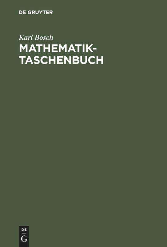Cover for Karl Bosch · Mathematik-Taschenbuch (Hardcover Book) [5th 5., Verbesserte Auflage edition] (1998)