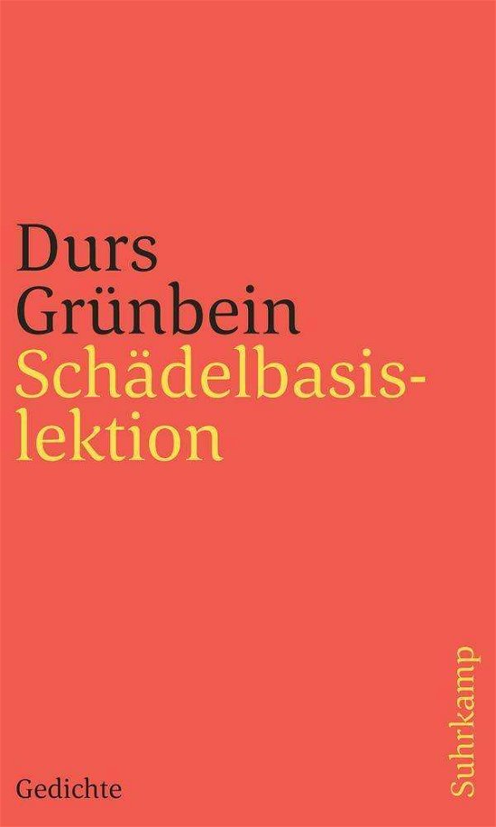 Cover for Grünbein · Schädelbasislektion (Buch)