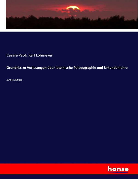 Cover for Paoli · Grundriss zu Vorlesungen über lat (Book) (2017)