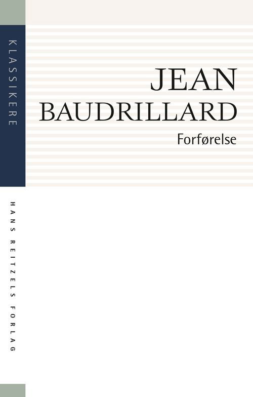 Cover for Jean Baudrillard · Klassikere: Forførelse (Sewn Spine Book) [1er édition] (2021)