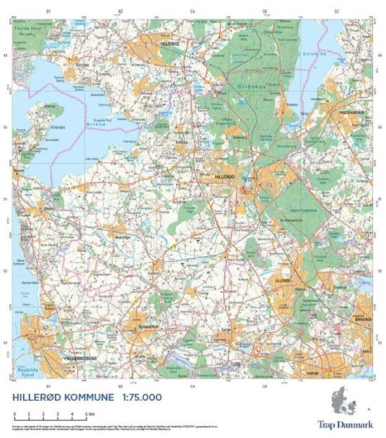 Trap Danmark: Kort over Hillerød Kommune - Trap Danmark - Kirjat - Trap Danmark - 9788771811698 - perjantai 23. marraskuuta 2018