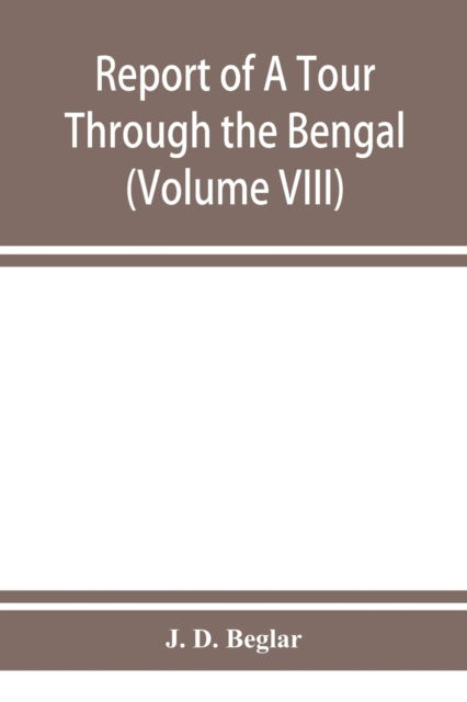 Report of A Tour Through the Bengal Provinces of Patna, Gaya, Mongir, and Bhagalpur; The Santal Parganas, Manbhum, Singhbhum, and Birbhum; Bankura, Raniganj, Bardwan, and Hughli in 1872-73 (Volume VIII) - J D Beglar - Böcker - Alpha Edition - 9789353928698 - 10 december 2019