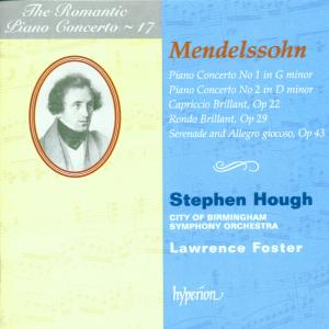 Mendelssohn: Romantic Piano Concerto Vol 17 - Stephen Hough, City Of Birmingham Symphony Orchestra, Lawrence Foster - Música - HYPERION - 0034571169699 - 1 de julho de 2015