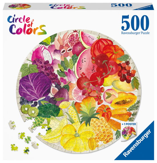 Fruits & Vegetables (500 Stukjes) - Round Puzzle Circle Of Colors - Bordspel - Ravensburger - 4005556171699 - 