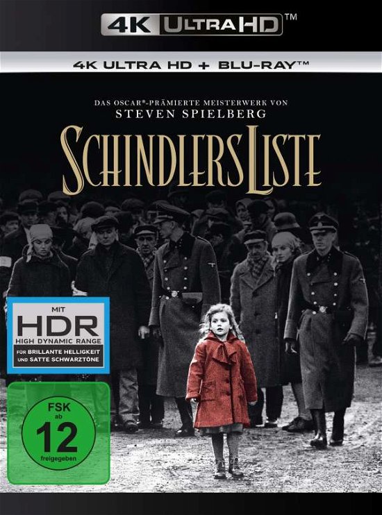 Cover for Liam Neeson,ben Kingsley,ralph Fiennes · Schindlers Liste-remastered (4K UHD Blu-ray) (2020)