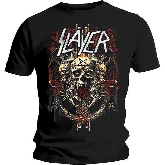 Slayer Unisex T-Shirt: Demonic Admat - Slayer - Produtos - MERCHANDISE - 5056170639699 - 17 de janeiro de 2020