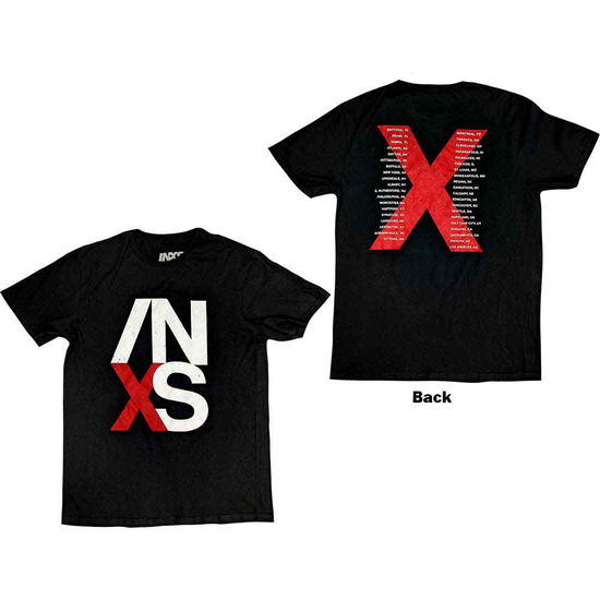 INXS Unisex T-Shirt: US Tour (Back Print) - Inxs - Marchandise -  - 5056561099699 - 