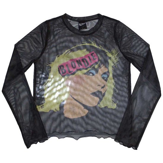 Blondie Ladies Long Sleeve T-Shirt: Punk Poster (Mesh) - Blondie - Mercancía -  - 5056737236699 - 
