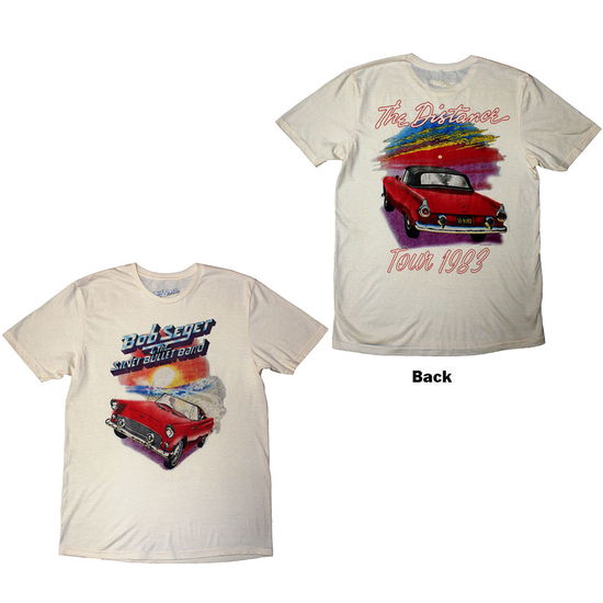 Cover for Bob Seger &amp; The Silver Bullet Band · Bob Seger &amp; The Silver Bullet Band Unisex T-Shirt: Distance Tour (Natural) (Back Print) (T-shirt) [size S] (2025)