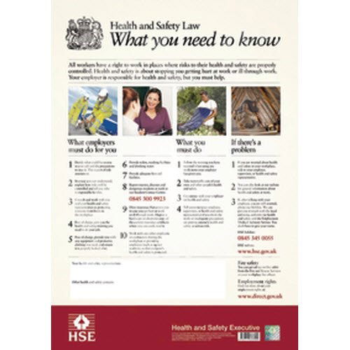 Cover for Great Britain: Health and Safety Executive · Health and safety law: what you need to know (Kort) [A3 poster ed [2013 impression] edition] (2009)