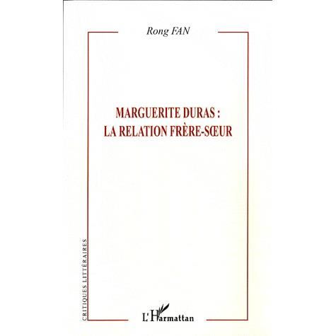Cover for Rong Fan · Marguerite Duras : La relation frère soeur (Paperback Book) (2020)