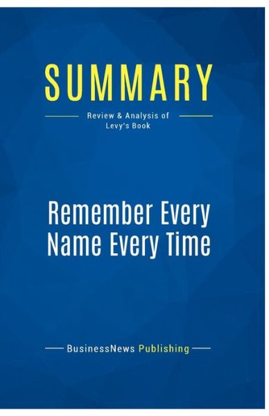 Cover for BusinessNews Publishing · Summary (Paperback Book) (2016)