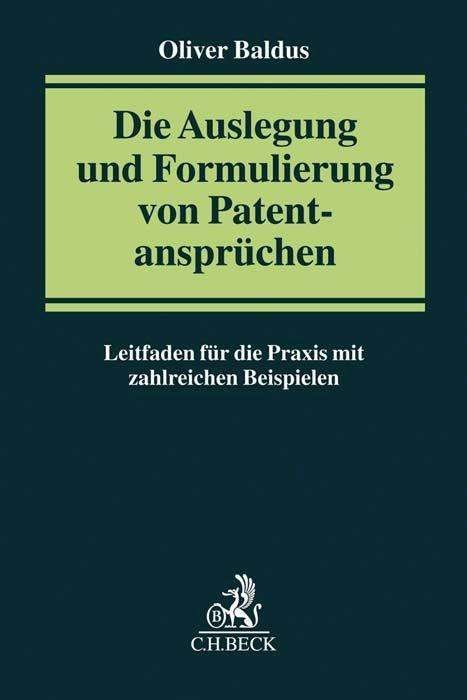 Cover for Baldus · Die Auslegung von Patentansprüch (N/A)