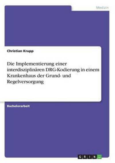 Cover for Krupp · Die Implementierung einer interdi (Book) (2017)