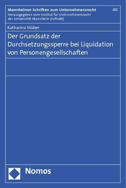 Cover for Stüber · Der Grundsatz der Durchsetzungss (Bog) (2013)