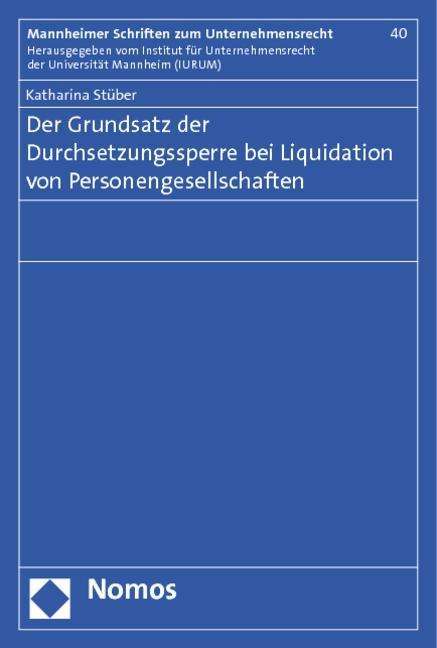 Cover for Stüber · Der Grundsatz der Durchsetzungss (Buch) (2013)