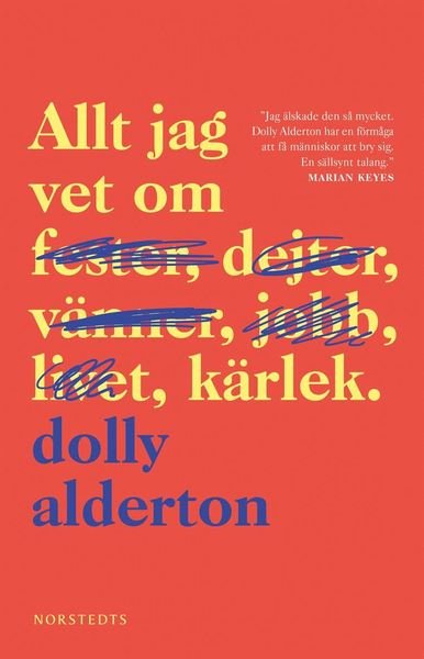 Cover for Dolly Alderton · Allt jag vet om kärlek (Indbundet Bog) (2020)