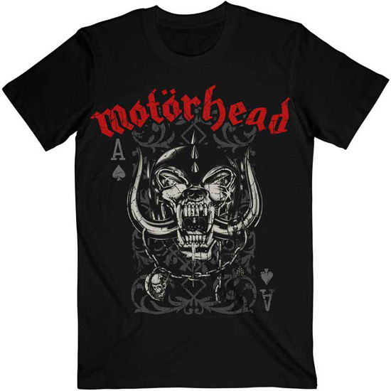 Motorhead Unisex T-Shirt: Playing Card - Motörhead - Fanituote - Global - Apparel - 5055295347700 - maanantai 26. marraskuuta 2018