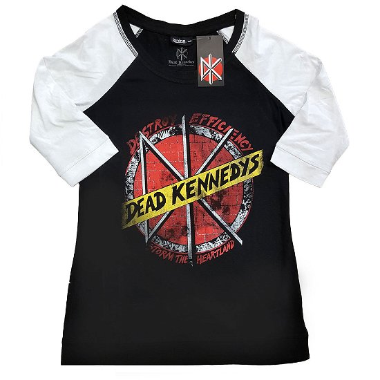 Cover for Dead Kennedys · Dead Kennedys Ladies Raglan T-Shirt: Destroy (XXXX-Large) (T-shirt) [Black, White - Ladies edition]