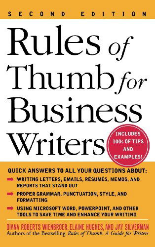 Cover for Wienbroer · Rules of Thumb for Business-2e (Hardcover Book) (2005)