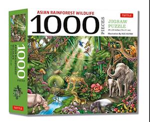Cover for Asian Rainforest Wildlife - 1000 Piece Jigsaw Puzzle: Finished Size 29 in X 20 inch (74 x 51 cm) - Tuttle Specials (SPIL) (2025)
