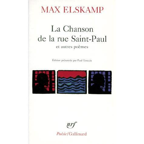 Cover for Max Elskamp · Chanson De La Rue Saint (Poesie / Gallimard) (French Edition) (Paperback Book) [French edition] (1997)