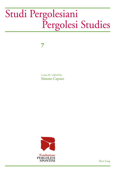 Cover for Studi Pergolesiani- Pergolesi Studies: a cura di / edited by Simone Caputo - Studi Pergolesiani / Pergolesi Studies (Paperback Book) [New edition] (2012)