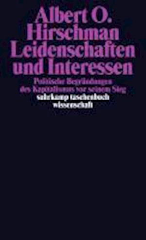 Suhrk.tb.wi.0670 Hirschman.leidensch. - Albert O. Hirschman - Bøger -  - 9783518282700 - 