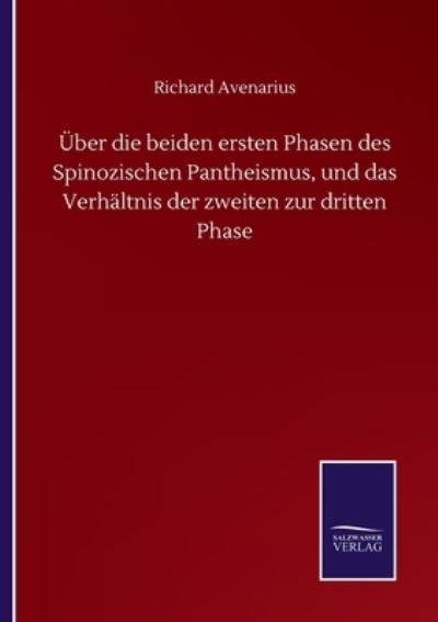 Cover for Richard Avenarius · UEber die beiden ersten Phasen des Spinozischen Pantheismus, und das Verhaltnis der zweiten zur dritten Phase (Pocketbok) (2020)