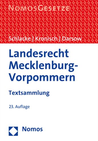 Cover for Sabine Schlacke · Landesrecht Mecklenburg-Vorpommern (Paperback Book) (2021)