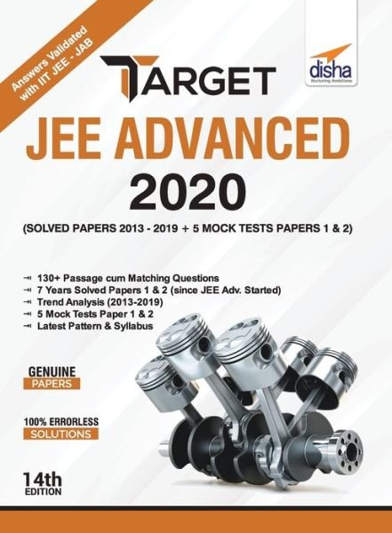 Cover for Disha Experts · TARGET JEE Advanced 2020 (Solved Papers 2013 - 2019 + 5 Mock Tests Papers 1 &amp; 2) 14th Edition (Paperback Book) (2019)