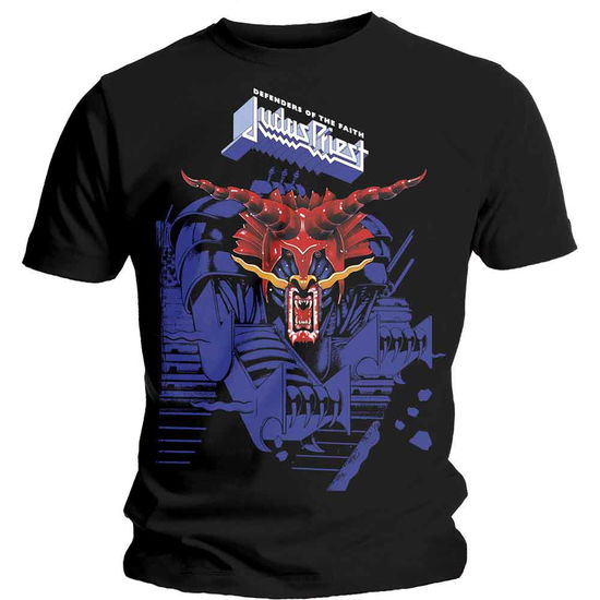 Cover for Judas Priest · Judas Priest Unisex T-Shirt: Defenders Blue (T-shirt)