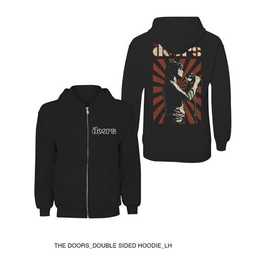 Cover for The Doors · The Doors Unisex Zipped Hoodie: Lizard King (Black) (Back Print) (Hoodie) [size S] [Black - Unisex edition] (2015)