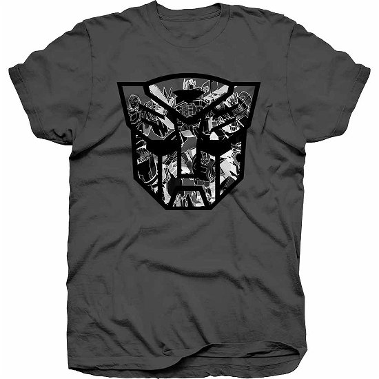 Hasbro Unisex T-Shirt: Transformers Autobot Shield Black / White - Hasbro - Merchandise - Bravado - 5055979936701 - 