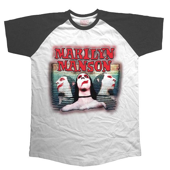 Cover for Marilyn Manson · Marilyn Manson Unisex Raglan T-Shirt: Sweet Dreams (TØJ) [size L] [Black, White - Unisex edition]