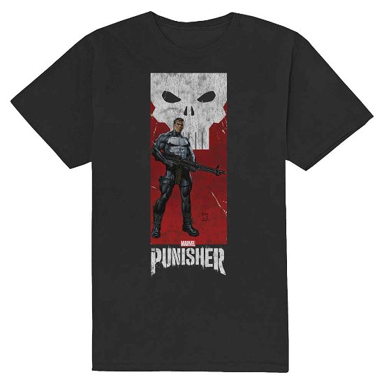 Marvel Comics Unisex T-Shirt: Punisher Holding Gun - Marvel Comics - Fanituote -  - 5056561026701 - 
