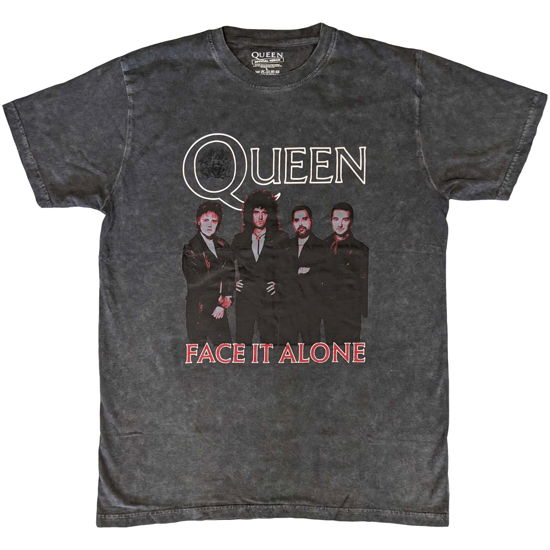 Queen Unisex T-Shirt: Face it Alone Band (Wash Collection) - Queen - Koopwaar -  - 5056561071701 - 