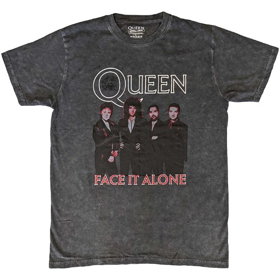 Queen Unisex T-Shirt: Face it Alone Band (Wash Collection) - Queen - Produtos -  - 5056561071701 - 
