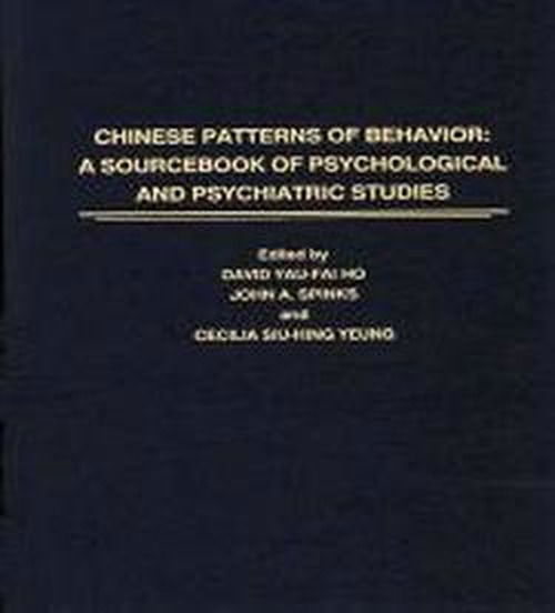 Cover for David YF Ho · Chinese Patterns of Behavior: A Sourcebook of Psychological and Psychiatric Studies (Hardcover Book) (1989)