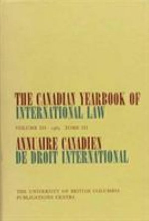 Cover for Bourne · The Canadian Yearbook of International Law, Vol 03, 1965 - Canadian Yearbook of International Law (Hardcover Book) (1966)
