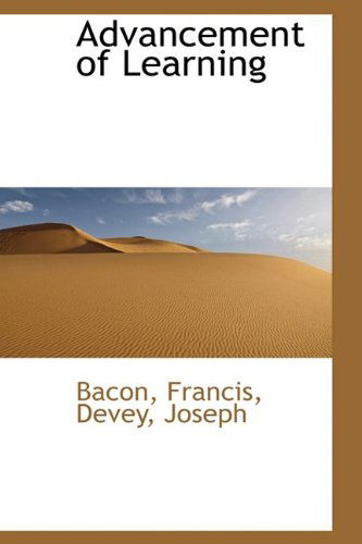 Cover for Bacon Francis · Advancement of Learning (Paperback Book) (2009)