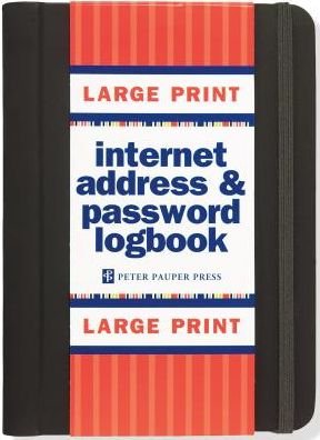 Cover for Peter Pauper Press · Large Print Internet Address &amp; Password Logbook (Hardcover Book) (2016)