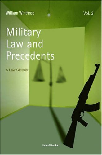Cover for William Winthrop · Military Law and Precedents, Vol. 2 (Paperback Book) [Revised and Enl edition] (2000)