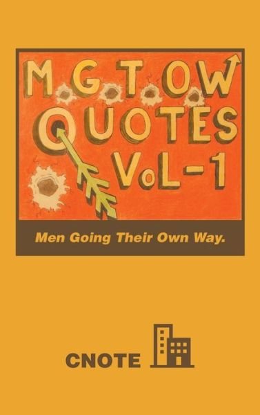 Cover for Cnote · Mgtow Quotes Vol-1 (Gebundenes Buch) (2021)