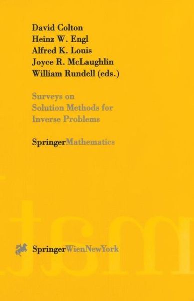 Cover for Heinz W Engl · Surveys on Solution Methods for Inverse Problems (Paperback Book) [Softcover reprint of the original 1st ed. 2000 edition] (2000)