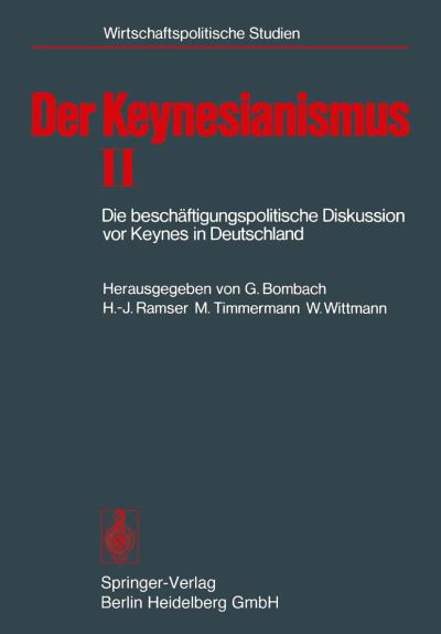 Cover for G Bombach · Der Keynesianismus: II (Hardcover Book) [1976 edition] (1976)